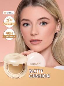 SHEGLAM Lock & Go Long-Lasting Cushion Foundation-Shell Brand Beauty Makeup Face Paint Cosmetic For Women Girls Perfect For Spring Summer Ideal For Y2K Fancy Fashion Suitable For Birthday Mother'S Day Gift Rave Festival Party Ready Best Color - Shell - View 1