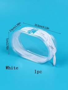 1 Túi đựng đồ trong suốt mini có khóa kéo, Túi đựng đồ đa năng nhỏ gọn, Hộp đựng tai nghe và sạc có móc khóa, Phụ kiện du lịch trong suốt cho ngày lễ tình nhân, ngày lễ tình nhân, đám cưới, sinh nhật, phong cách Boho - trắng - Xem 10