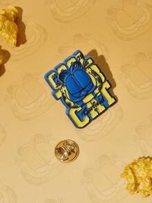 GARFIELD | SHEIN 1PC New Creative Cartoon Pattern Brooch, IP Joint Design, Lovely Personalized, Simple And Generous, Can Also Be Used As Accessories, Suitable For Various Parties, Concerts, Festivals, Exquisite Gifts - Blue - View 3
