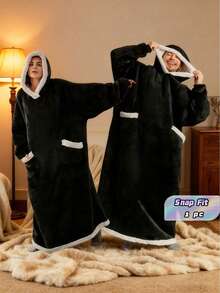 1 chiếc chăn trang trí cỡ lớn không tay thoải mái - Kiểu dáng hiện đại, áo hoodie mùa đông không tay bằng vải flannel, có thể giặt máy, áo hoodie len dành cho nam và nữ, vải flannel thoải mái, giữ ấm và chống lạnh, thiết kế ấm áp bằng vải flannel, bộ đồ ấm áp cần thiết cho mùa thu và mùa đông. - Nhiều màu - Xem 1