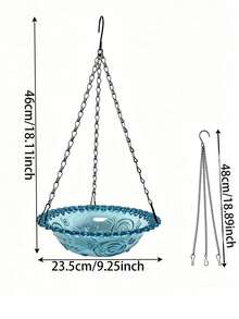 1 Piece Hanging 2 In 1 Bird Feeder And Bird Bath Outdoor Patio Garden Yard Decor Sturdy Easy To Hang For Wild Bird Lovers Nature Backyard Balcony Porch Gift For Bird Enthusiast Spring Summer Season - A - View 2