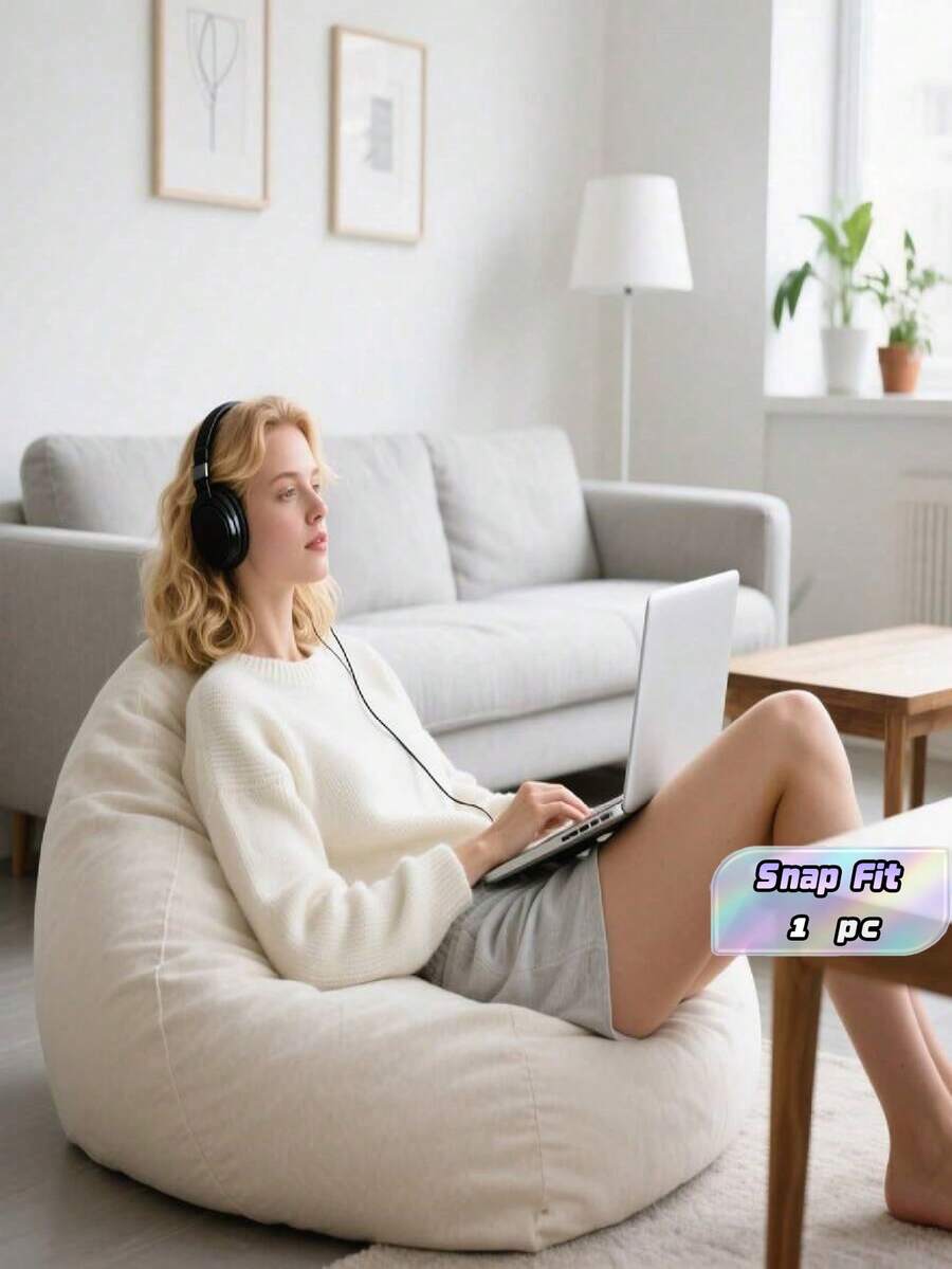 SHEIN 1個懶人沙發椅,鬆弛沙發椅,娃娃收納,大號懶人沙發椅適用於客廳、臥室、宿舍和辦公室;兒童記憶棉懶人沙發椅 – 躺椅、懶人沙發、腳凳、鬆弛沙發、榻榻米墊。這些用品適用於客廳和戶外露營,提供黃色、卡其色、咖啡棕色、綠色、灰色和藍色。(僅銷售外殼,不含填充物) - 彩色 - 查看 1