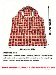 1/160 Large Capacity Shopping Bag, Friendly Bag, Creative Portable Printing Handheld Storage Bag - Multicolor - View 10