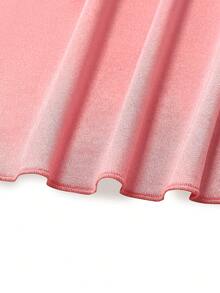 EMERY ROSE Women's Dusty Pink Summer Seductive Tropical Cocktail Satin Shiny Fabric Spaghetti Strap Bodycon Midi Dress,Ruffle Asymmetric Hem Party Formal Outfit - Baby Pink - View 7