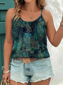 EMERY ROSE Casual Minimalist Elegant Plus Size Camisole And Tank Top, Suitable For Summer - Multicolor - View 4