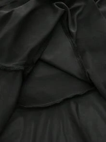 NostaNoir Halter Neck Backless Ruffle Hem Women's Dress - Black - View 7