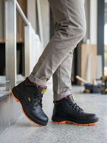 Men Industrial & Construction Boots - Negro Naranja - View 2
