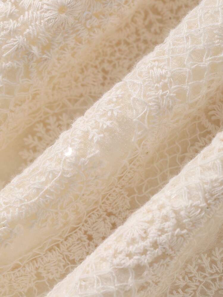 Elegant Fitted White Lace Dress, Spring & Summer