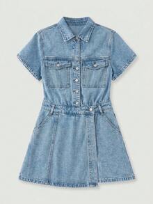 Maija Quần yếm & áo liền quần denim dành cho nữ - Màu xanh lam - Xem 9