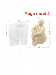 Khuôn nến silicon hình phụ nữ đầy đặn tạo dáng yoga 3D, tượng sáp đậu nành, dụng cụ làm xà phòng thủ công DIY, hoàn hảo để trang trí nhà cửa và làm quà tặng, máy khuếch tán hương thơm, khuôn silicon - trắng - Xem 22