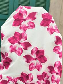 Lyckli Maternity Floral Print Short Sleeve T-Shirt - Pink - View 4