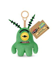 ZURU Fuggler Licensed Collab-Spongebob Keyrings S1 (Sheldon Plankton) Plush Keychains 5-Inch Collectible Plush Edgy Cute - Sheldon Plankton - View 3