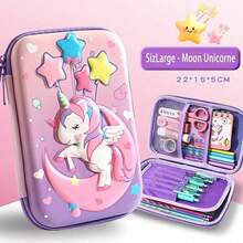1pc Large Capacity Pencil Pouch 3D EVA School Supplies Box, New High School And Elementary School Girls' Colorful Pencil Box, Cartoon Pencil Box - Multicolor - View 12
