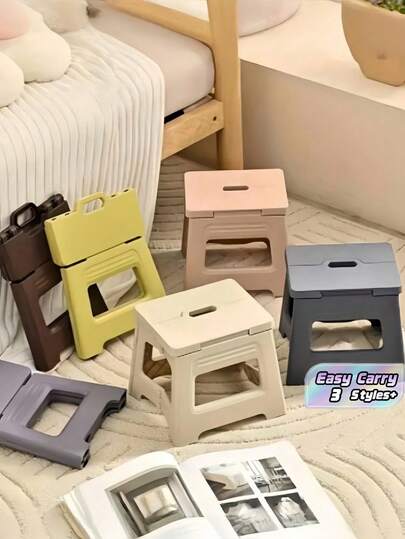 1pc Portable Folding Bench. Stair Bench For Outdoor Use. Compact. Space-Saving Folding Bench.
