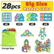 MINKOJA Large Magnetic Building Blocks - STEM Toys Construction Set, Includes DIY Magnets, Educational Magnets, Random Colors, Birthday Gift - Multicolor - View 7
