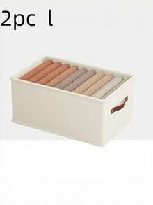 Storage Box, Clothing Storage Container, Household Garment Organizer, Drawer-Style Storage Bin, Large Capacity, Thick-Walled. - Beige - View 7