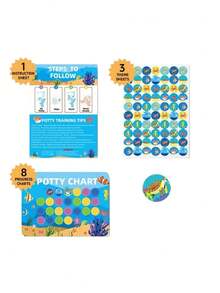Toilet Training Reward Chart Stickers, Waterproof, Easy To Wipe, Reusable, Suitable For Toilet Training Progress Tracking Tools. - Multicolor - View 5