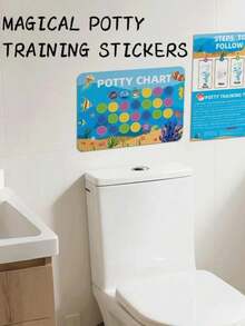 Toilet Training Reward Chart Stickers, Waterproof, Easy To Wipe, Reusable, Suitable For Toilet Training Progress Tracking Tools. - Multicolor - View 4