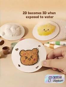 3D立体泡沫贴纸 10/20/30片装，自粘式方形贴纸，适用于DIY手工、剪贴簿、公告板，创意家居学习礼物 - 彩色 - 查看 1