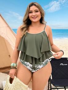 Swim Lushoire 2026 Spring/Summer Plus Size Swimwear Set Vacation - Multicolor - View 4