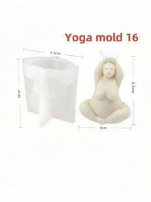 Khuôn nến silicon hình phụ nữ đầy đặn tạo dáng yoga 3D, tượng sáp đậu nành, dụng cụ làm xà phòng thủ công DIY, hoàn hảo để trang trí nhà cửa và làm quà tặng, máy khuếch tán hương thơm, khuôn silicon - trắng - Xem 10
