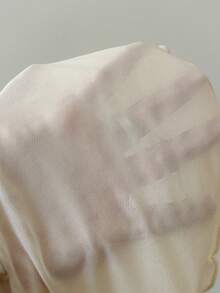 Aloruh 女款波希米亞浪漫風緞帶裝飾V領掛脖網紗上衣，適合音樂祭穿搭 - 淡黃色 - 查看 9