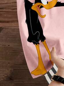 LOONEY TUNES X SHEIN Manfinity Hypemode Tank Top Kasual Pria dengan Motif Kartun, Musim Panas, Liburan - Berwarna merah muda - View 4