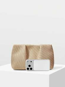 MOTF PREMIUM BOLSO DE MANO PARA DAMAS, BOLSO EXQUISITO PARA FIESTAS Y CENAS, COMBINABLE CON VESTIDOS PARA USO DIARIO - Albaricoque - Ver 4