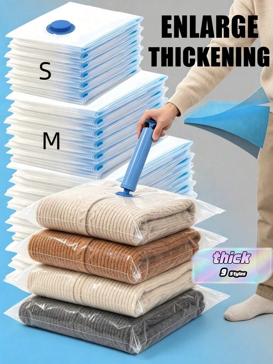 10/5 Vacuum Sealed Storage Bag,  Compression Bag And Pump, Compression Storage Bag, Travel Compression Bag And Pump, Vacuum Compression Bag With Pump, Travel Storage Compression Bag, Vacuum Bag For Clothes, Travel Vacuum Bag With Pump