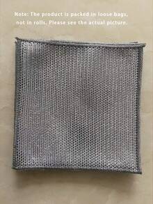 30 Pieces Thickened Double-Sided Metal Wire Cleaning Cloths, Kitchen Dish Washing Scrubbers For Pots, Pans & Daily Cleaning - Silver - View 2