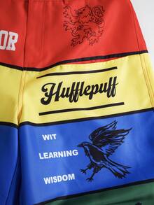 HARRY POTTER X SHEIN Men's Denim Shorts For Daily Wear - Multicolor - View 5