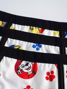 SHEIN | PAW Patrol Celana Dalam Kasual Sehari-hari Motif Kartun Patchwork untuk Anak Laki-Laki - Putih - View 5
