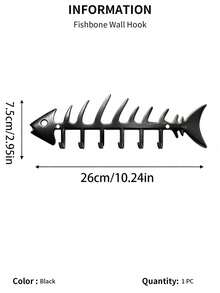 Joivida Iron Fishbone-Shaped Decorative Hook, Suitable For Gardens, Courtyards, Outdoor Decoration, Specialty Goods, European Country Style(Manual Measurement, Slight Size Error) - Multicolor - View 6