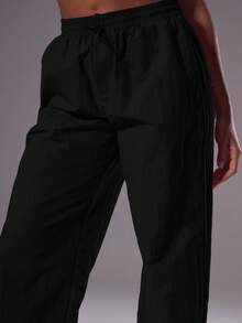 Musera Sport Adjustable Toggle Light Weight Active Shell Pants Workout Gym Sports Pilates Fitness Daily Casual Hibiscus - Black - View 5