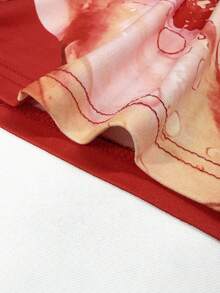 Resyla 女士修身印花抹胸上衣，适合海边度假 - 彩色 - 查看 5