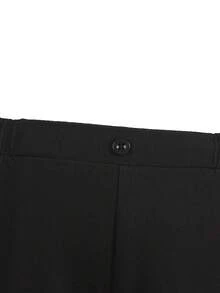 Bộ đồ vest 2 mảnh dành cho bé trai tuổi mới lớn: Áo khoác + Quần dài, Không cà vạt Không phụ kiện, Trang phục trang trọng cho tiệc sinh nhật, Sự kiện buổi tối, Đám cưới, Lễ rửa tội, Sinh nhật - màu đen - Xem 4