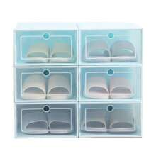 A Set Of 10 Thickened Transparent Plastic Shoe Boxes, Drawer-Style Design, Transparent Front Panel, Suitable For Sneakers, High Heels, Leather Shoes And Casual Shoes. - 10PCS - View 3