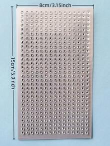 2mm Gesichts-Edelstein-Aufkleber, Strass-Edelsteine für Gesicht, selbstklebende Körperkunst, funkelnde Juwelen, Make-up-Dekoration für Haare, Augenbrauen, Wangen, Hochzeit, Party - Weiss - Übersicht 3