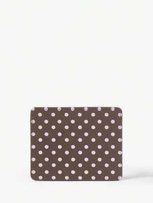 Viva Strut 1pc Coffee Powder Polka Dot Multi-Card Card Holder, Retro Polka Dot Light And Thin Card Bag, Small And Large Capacity! Polka Dot Multi-Card Card Bag - Coffee - View 5