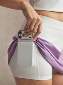 Activina Jupe-short courte et colorée décontractée pour femme - Blanc - Voir 7