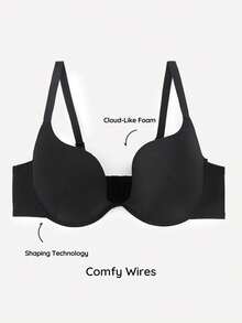 Bralution One Plus-Size Romantic Bra With Underwire - Black - View 3