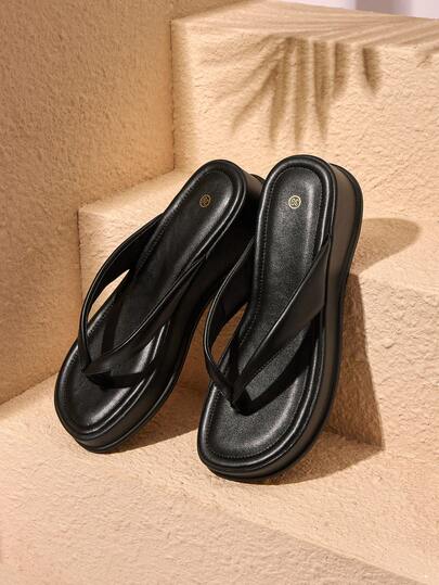 HighSole Dicksohlige High-Heel Flip-Flops Damenschuhe Mode Neu Sommer Zehenkneifende Koreanische Sandalen und Pantoffeln