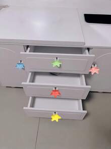 6PCS Ceramic Starfish Drawer Pulls Starfish Drawer Knobs Beach Ocean Theme Nautical For Bedroom Dresser Cabinet Kitchen Drawer Handles Home Decor Hardware Accessories - Multicolor - View 4