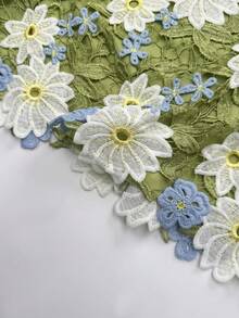 Ellevyn Romantic Lace Spaghetti Strap Dress, Suitable For Parties & Summer Wear - Green - View 7