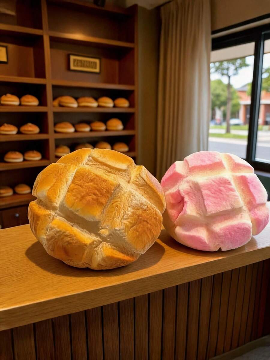 MINKOJA MINKOJA 1个可爱面包造型慢回弹减压球，食物造型，挤压解压玩具，缓解焦虑