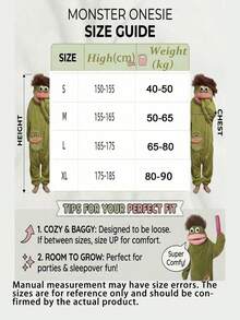 1PC Cute Coral Fleece Funny , Suitable For Cosplay And Luxury Casual Wear, Unisex All-In-One Outfit - Multicolor - View 7
