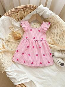 Baju Terusan Bayi Perempuan Motif Bunga Lucu Lengan Pendek - MultiWarna - View 4