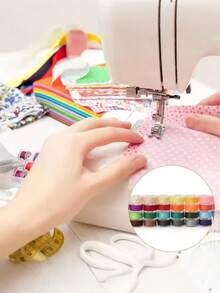 25/36Pcs Sewing Machine Bobbin Threads With Clear Storage Case, Assorted Colors Pre-Wound Sewing Thread Spools, Household Sewing Machine Bobbins Kit For DIY Sewing & Embroidery - multicolor - View 9