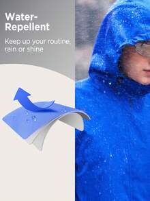 In My Nature Women's Outdoor Windproof Hooded Jacket With Drawstring - Blue - View 3
