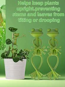 1/3/5 Pcs Frog-Shaped Plant Stands - Creative Climbing Plant Support For Small Potted Plants & Succulents, Cute Stable Durable Plastic Garden Decor, Fantasy Frog Garden Ornaments - multicolor - View 6